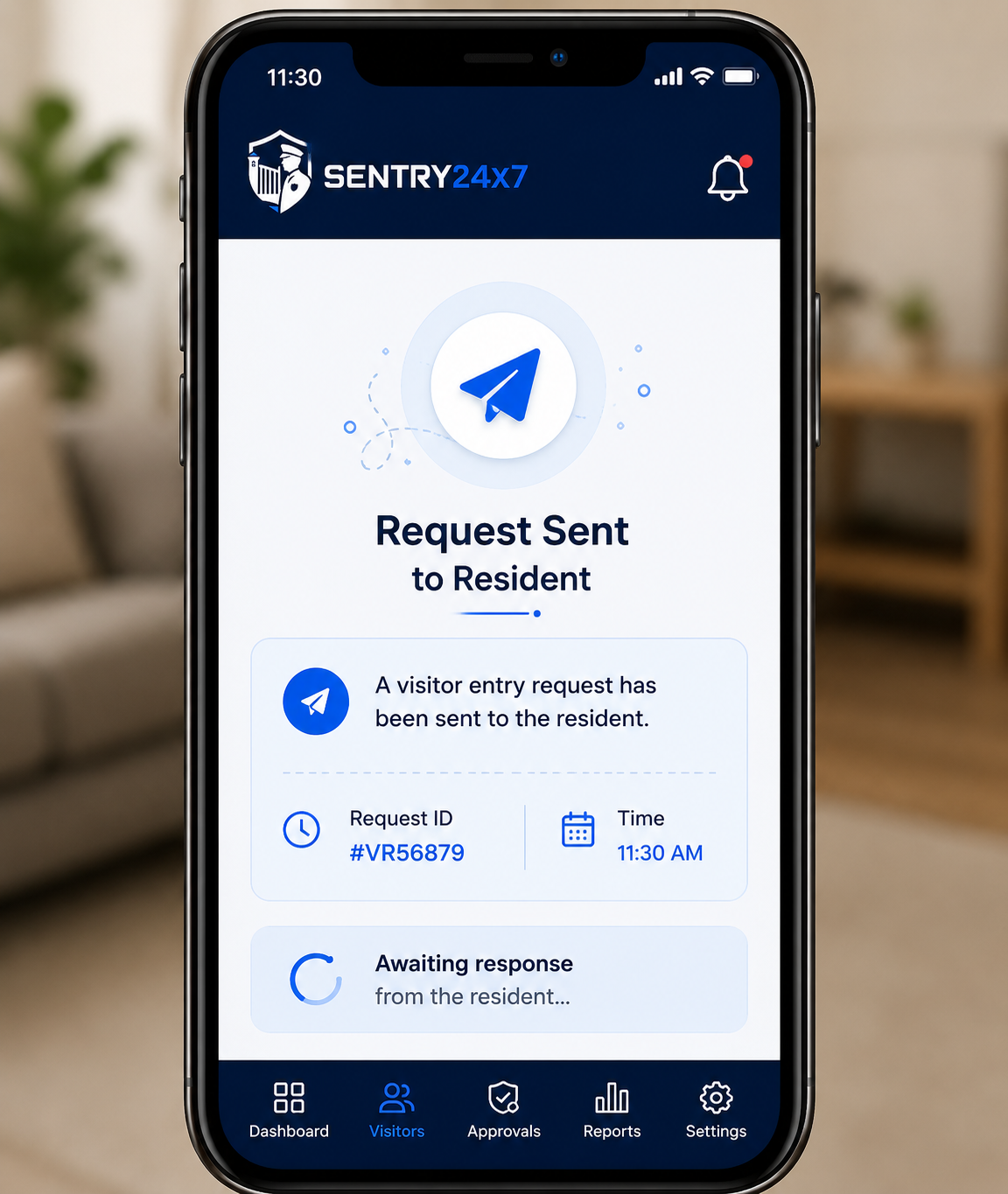 Request Sent to Resident